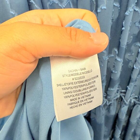 Sachin + Babi NEW Dalia Midi Dress US 4 Blue Wedding Birthday Cocktail Feminine - Picture 6 of 7